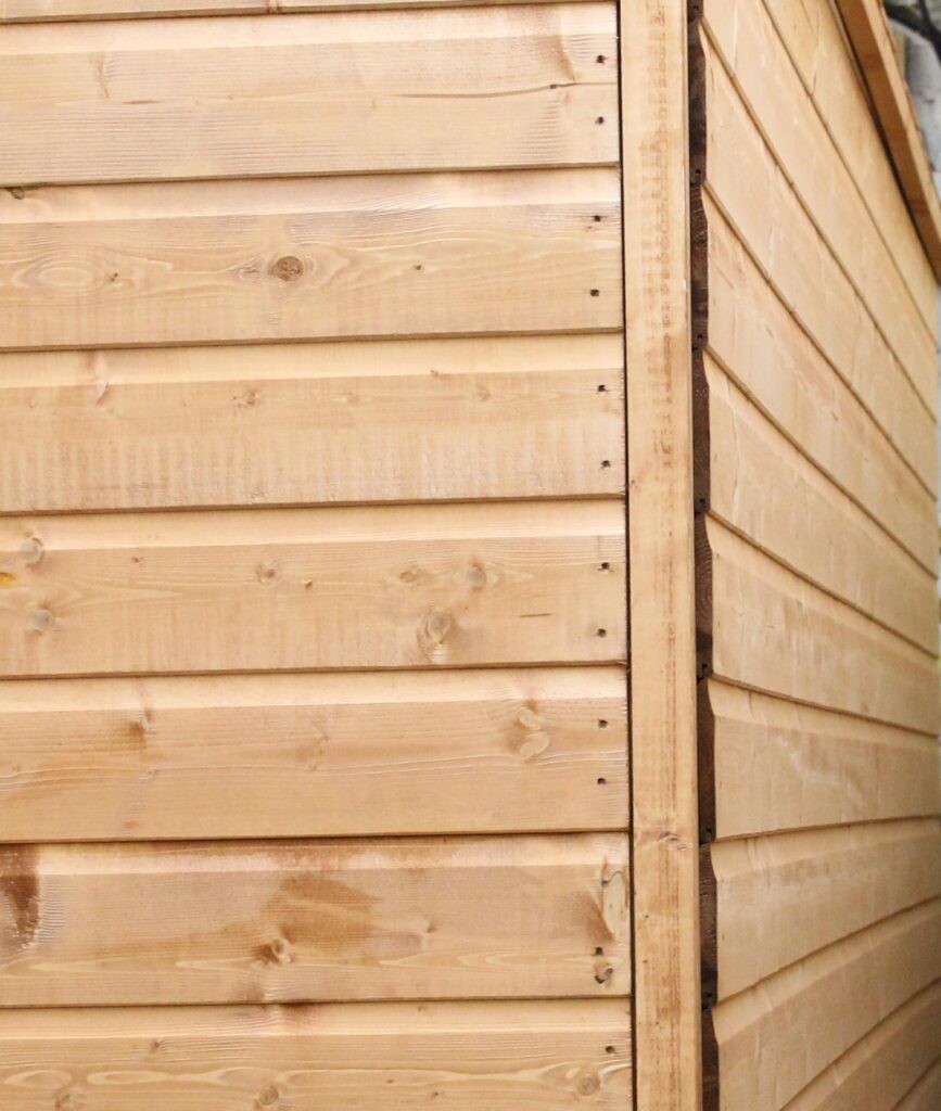 how to build a garden room on a budget - shiplap cladding