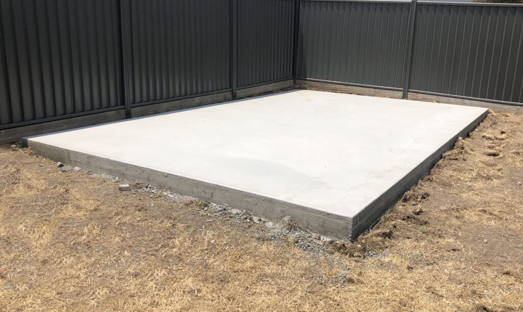 garden room foundations ​concrete slab