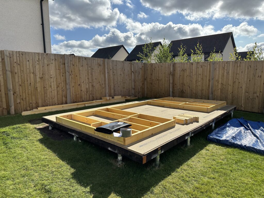 Garden room floor and base