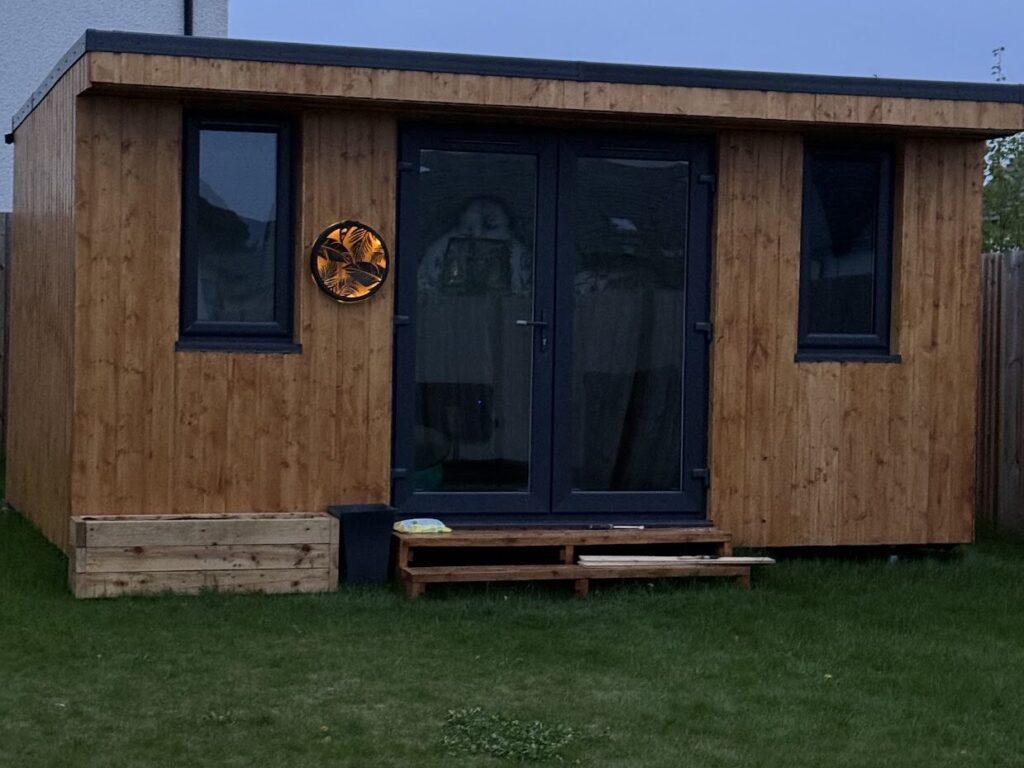customers build Garden room finished